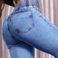 🎁2026 Nyinkommet - 49% rabatt👖 Högmidjade stretchiga utsvängda jeans