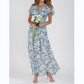 👗🌸 Kortärmad blommig maxiklänning