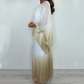 Mesh Mix Dip Dye-set med löst hängande topp och byxor