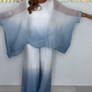 Mesh Mix Dip Dye-set med löst hängande topp och byxor