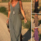 ✨Nyhet för försommar✨Maxi Cami-klänning med V-ringad dam