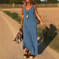 ✨Nyhet för försommar✨Maxi Cami-klänning med V-ringad dam