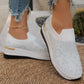 👟✨ Andningsbara mesh-sneakers med strass för dam