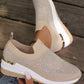 👟✨ Andningsbara mesh-sneakers med strass för dam
