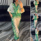 🔥Elegant tvådelat set med dragkedja för kvinnor