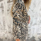 Blazer med leopardtryck för dammode