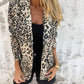 Blazer med leopardtryck för dammode