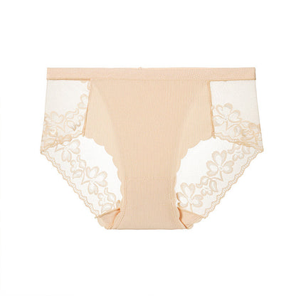 🔥 Köp 1 få 2 gratis 🔥Damtröja med sexiga blommor och spets i mesh