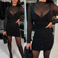 ✨Limited Time  65% OFF✨A Must-Have For Parties Faux Two-Piece Stretch Long Sleeve Dress