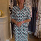 ✨Fånga sommarkänslan i vårvinden✨👗NYHET! Skjortkrage Geometrisk Print Kortärmad Klänning