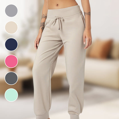 Bästsäljare🔥 👖 Högmidjade 3/4-joggers med sidofickor – stretchig komfort för träning och vardag