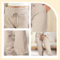 Bästsäljare🔥 👖 Högmidjade 3/4-joggers med sidofickor – stretchig komfort för träning och vardag