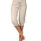 Bästsäljare🔥 👖 Högmidjade 3/4-joggers med sidofickor – stretchig komfort för träning och vardag