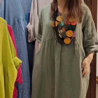 👗 【Sommarsäsong】 Unik fickklänning för kvinnor 🌸