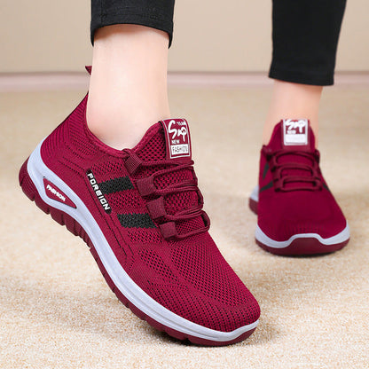 Bästsäljare🔥 👟 Andningsbara nät sneakers med stötdämpning – perfekta för vandring och vardag