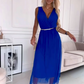 🌸 50% rabatt på nya produkter  💖Boho V-ringad ärmlös klänning i mesh
