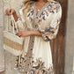⏳Time-limited Special⏰Women's Printed Tie-Waist V-Neck Dress👗