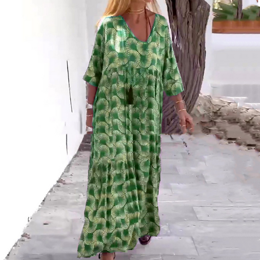 Plus Size Casual Flowy Klänning för kvinnor