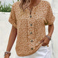 Elegant blus med blommönster för dam