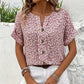 Elegant blus med blommönster för dam
