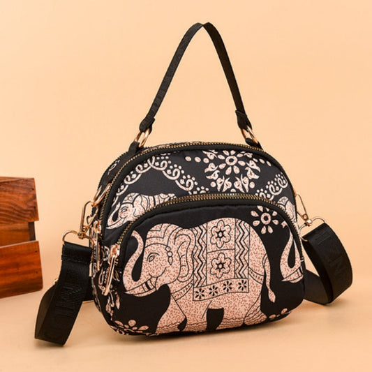 Crossbody-väska med modernt tryck för kvinnor