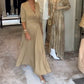 🌸New Arrival 50%OFF💖Women's Deep V-Neck Wrap Maxi Dress