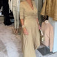 🌸New Arrival 50%OFF💖Women's Deep V-Neck Wrap Maxi Dress
