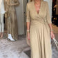 🌸New Arrival 50%OFF💖Women's Deep V-Neck Wrap Maxi Dress