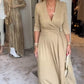 🌸New Arrival 50%OFF💖Women's Deep V-Neck Wrap Maxi Dress