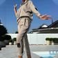 🎊2025 Nya produkter👗🌟Huvtröja och joggingbyxor för damer 2-delat casual set🌟