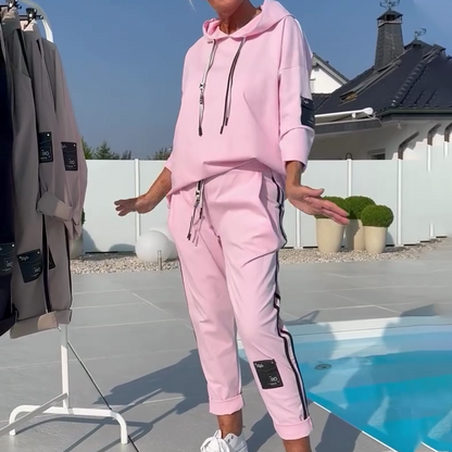 🎊2025 Nya produkter👗🌟Huvtröja och joggingbyxor för damer 2-delat casual set🌟
