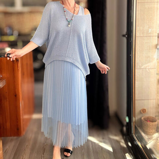Chic västklänning & täckande topp set