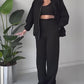 Zip-Up Track Jacket & Wide-Leg Pants Set för damer🔥Köp 2 och få fri frakt
