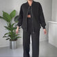 Zip-Up Track Jacket & Wide-Leg Pants Set för damer🔥Köp 2 och få fri frakt