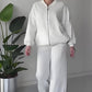 Zip-Up Track Jacket & Wide-Leg Pants Set för damer🔥Köp 2 och få fri frakt