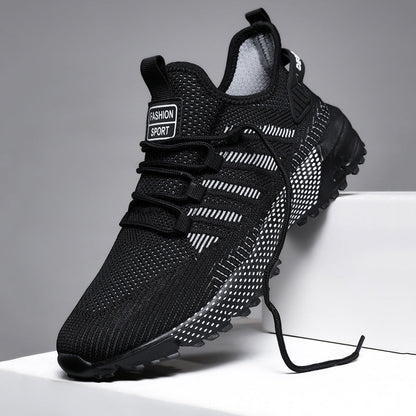 Andningsbara sneakers i mesh för herr