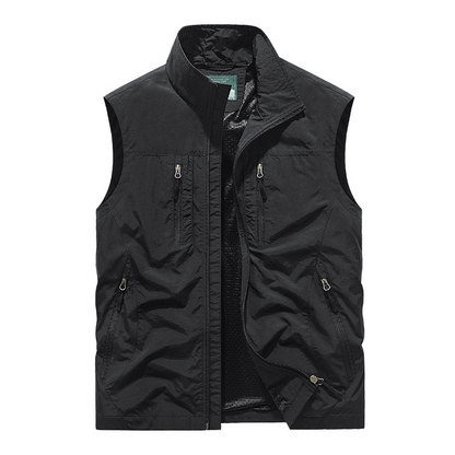 ⏰ Tidsbegränsat Erbjudande: 49% RABATT 🔥🧥 Herr Oversized Ärmlös Västjacka Med Fickor