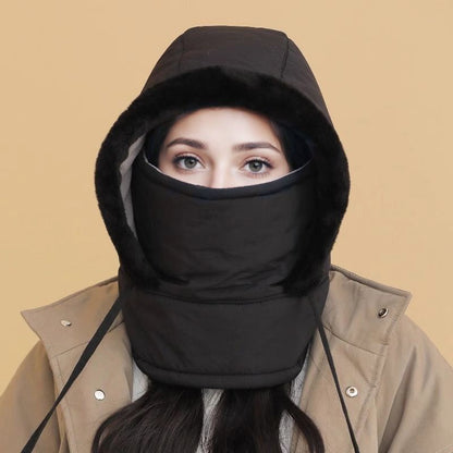 🍂❄️ Höst- & vinterkampanj! 50% REA 💕 Fodrad, tjock termisk mössa med ansiktsmask för män och kvinnor
