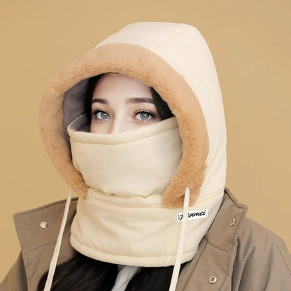 🍂❄️ Höst- & vinterkampanj! 50% REA 💕 Fodrad, tjock termisk mössa med ansiktsmask för män och kvinnor