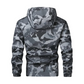 Camouflage Huvjacka med Flera Fickor för Herrar