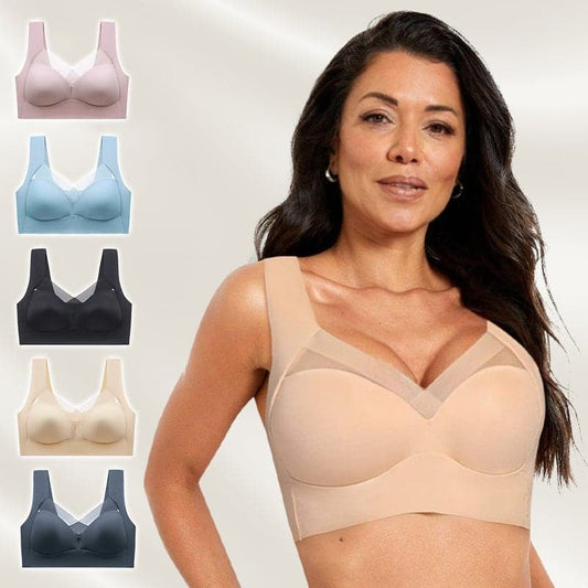 🛍️🌸 Sexig Push Up Trådlös Behå - Sömlös Stöd med Lyft för Bekväm Komfort och Självförtroende