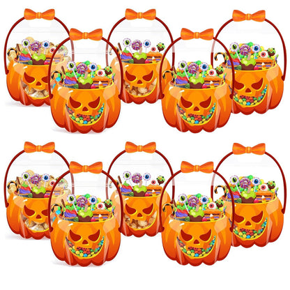 👻Halloween-bästsäljare🎃Halloween-transparenta pumpapåsar✨Perfekta för fester, trick-or-treat och klassrumspresenter