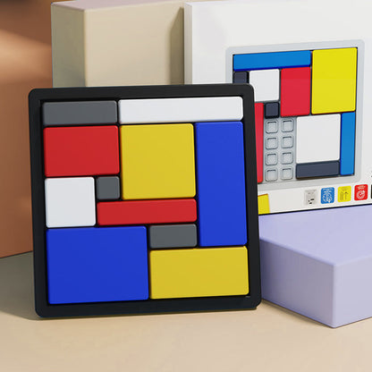 🧩 KÖP 2 FÅ 3! ✨ Kreativt Geometriskt Blockpussel - Utvecklar Spatialt Tänkande och Fantasi för Barn och Vuxna 🔷🎨