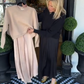 Elegant 2-delat set för kvinnor: Twist-Knot-top och maxiklänning🎁Köp 2 och få fri frakt