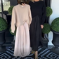 Elegant 2-delat set för kvinnor: Twist-Knot-top och maxiklänning🎁Köp 2 och få fri frakt