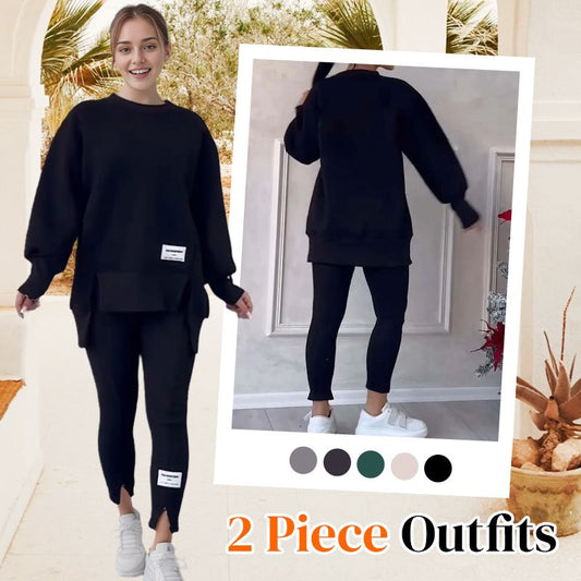 Bästsäljare🔥 🧘‍♀️ Mjukt set med sweatshirt och leggings – perfekt för träning och lediga dagar