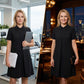 Snygg och elegant klänning med krage för kvinnor