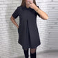 Snygg och elegant klänning med krage för kvinnor