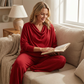 Bästsäljare 👚 Cowlneck-topp & byxor i set – avslappnad passform & elegans för vardag och hem