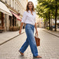 🔥Lättillverkad Chic Slapppassande Vida Ben Jeans – Gradientvättad, Högkvalitativt Jeansmaterial & Komfort Hela Dagen